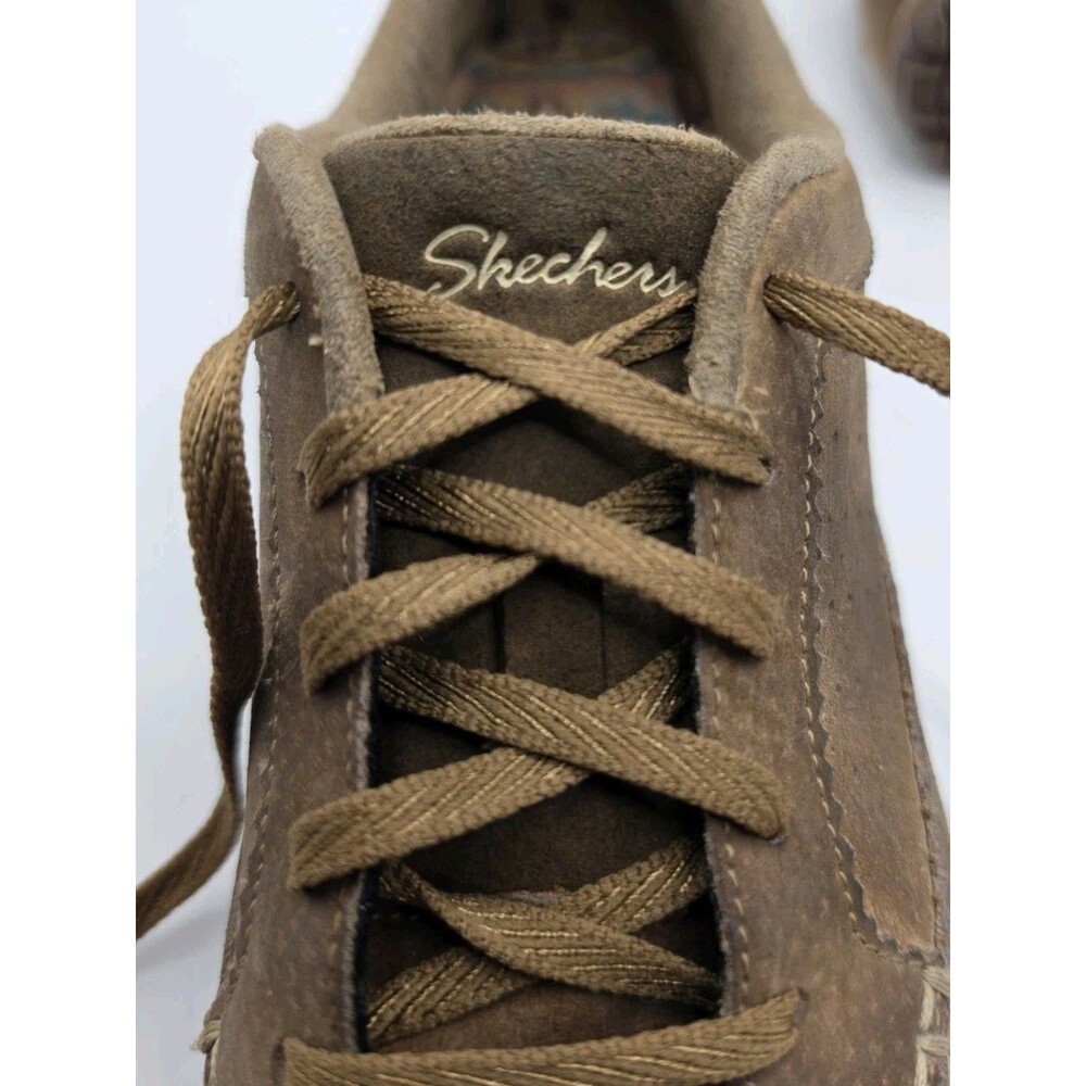 Skechers Relaxed Fit Bikers Curbed Suede Walking Sneakers Brown Womens 7 - Picture 9 of 9
